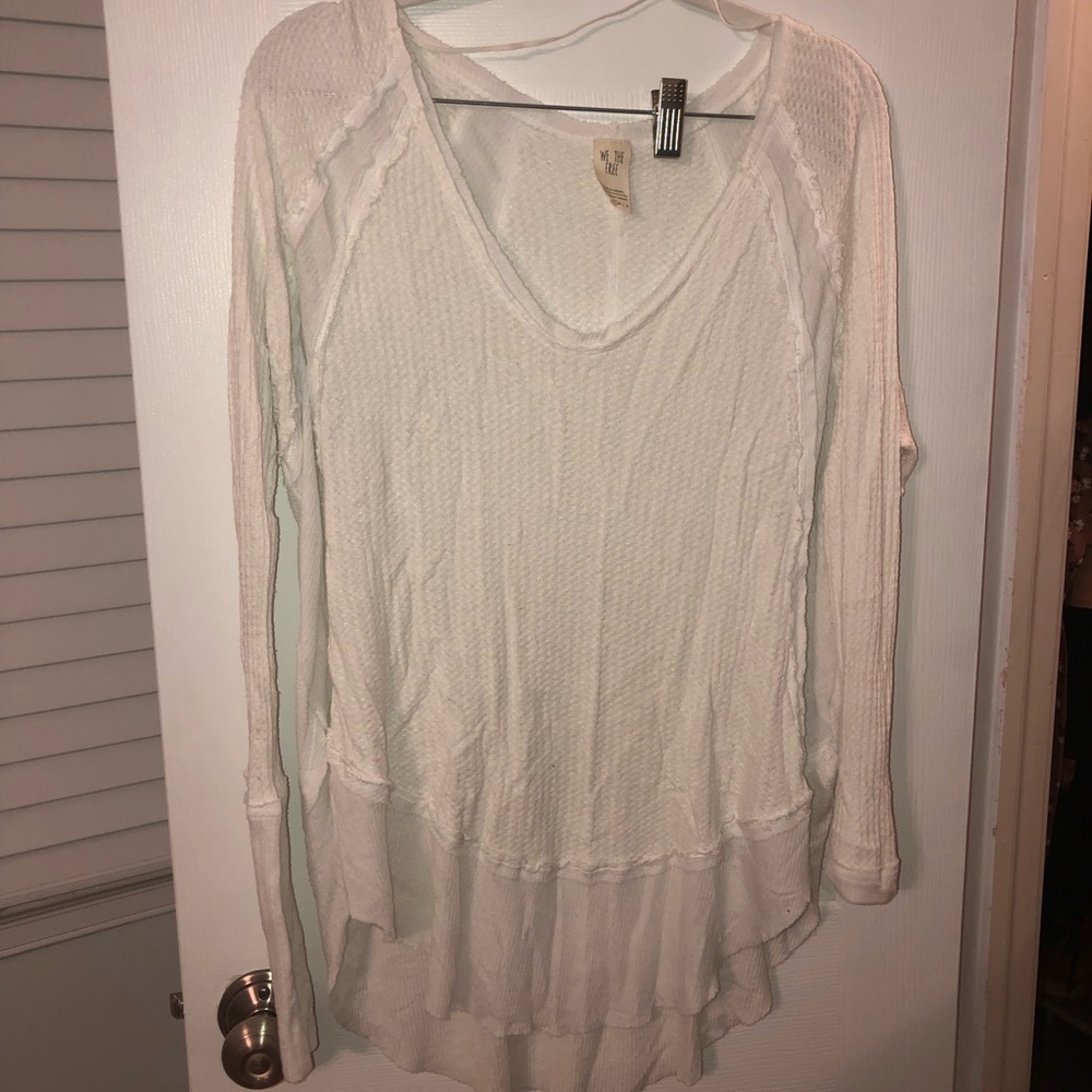 Free people waffle knit sweater